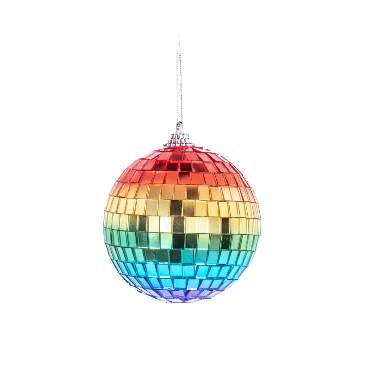 Clearance Sass and Belle Rainbow Mirror Ball Bauble Large