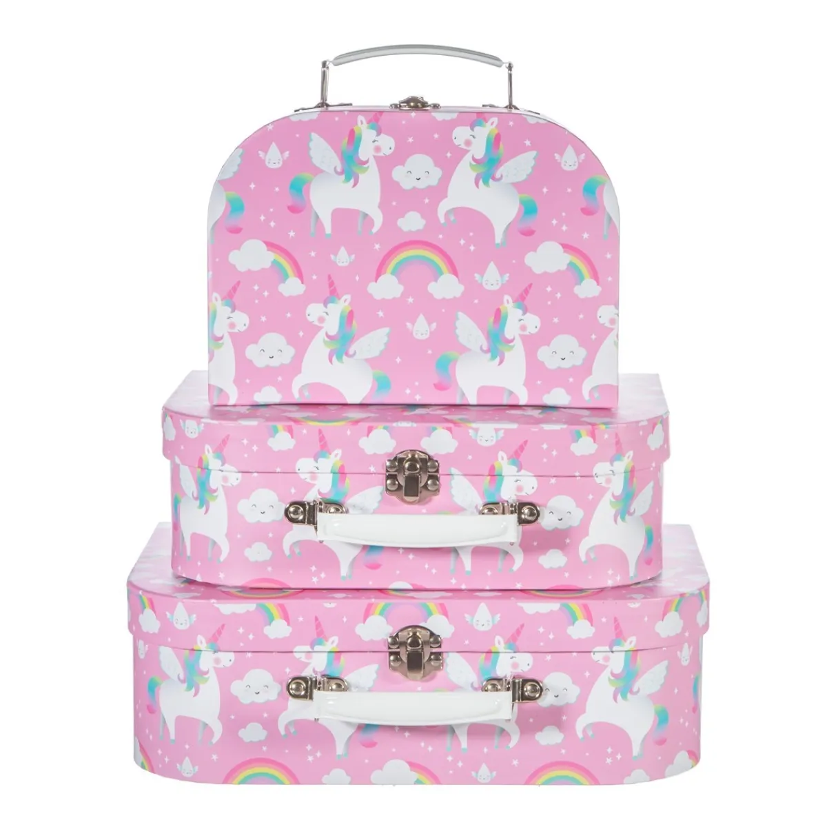Outlet Sass and Belle Rainbow Unicorn Suitcases - Set of 3