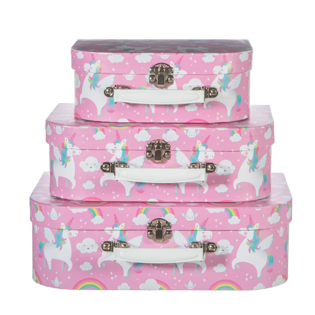 Outlet Sass and Belle Rainbow Unicorn Suitcases - Set of 3