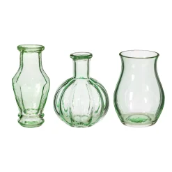 Clearance Sass and Belle Recycled Glass Vintage Bud Vase Pale Green - Set of 3
