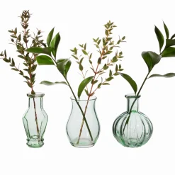 Clearance Sass and Belle Recycled Glass Vintage Bud Vase Pale Green - Set of 3