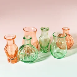 Clearance Sass and Belle Recycled Glass Vintage Bud Vase Pale Green - Set of 3
