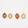 Clearance Sass and Belle Red & Gold Heirloom Oval Baubles - Set of 4