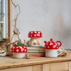 Hot Sass and Belle Red Mushroom Oil Burner