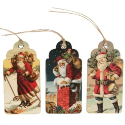 Discount Sass and Belle Retro Vintage Father Christmas Scene Gift Tags - Set of 15