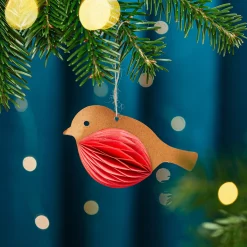 New Sass and Belle Robin Honeycomb Paper Hanging Decoration