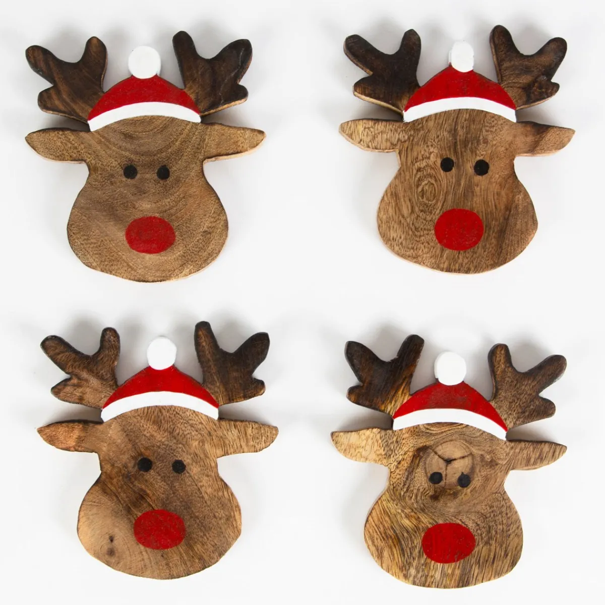 Discount Sass and Belle Rudolph the Reindeer Coasters - Set of 4