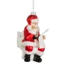 Clearance Sass and Belle Santa on the Loo Shaped Bauble