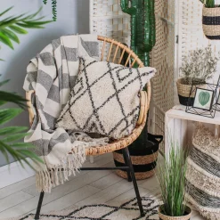 New Sass and Belle Scandi Boho Stripe Blanket Throw