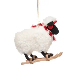 Clearance Sass and Belle Sheep on Skis Hanging Decoration