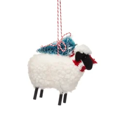 Clearance Sass and Belle Sheep with Christmas Tree Hanging Decoration