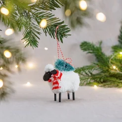 Clearance Sass and Belle Sheep with Christmas Tree Hanging Decoration