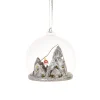 Sass and Belle Ski Mountain Dome Bauble