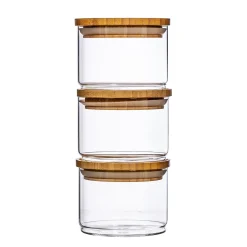Best Sass and Belle Stacking Glass Storage Jars - Set of 3