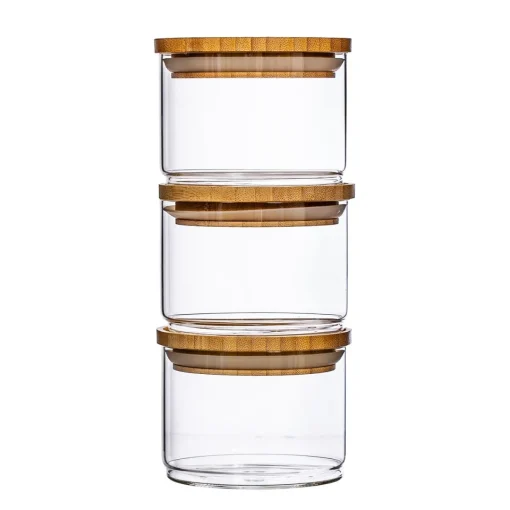 Best Sass and Belle Stacking Glass Storage Jars - Set of 3