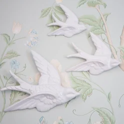 Best Sass and Belle Swallow Wall Decorations White- Set of 3