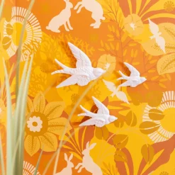 Best Sass and Belle Swallow Wall Decorations White- Set of 3