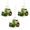 Clearance Sass and Belle Tractor Shaped Bauble - Set of 3