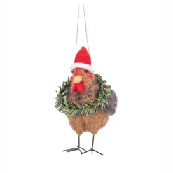 Clearance Sass and Belle Turkey With Wreath Felt Decoration