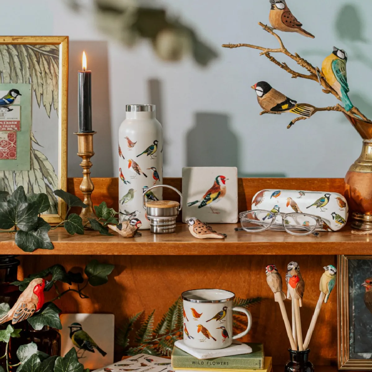 Sass and Belle Vintage Birds Glasses Case