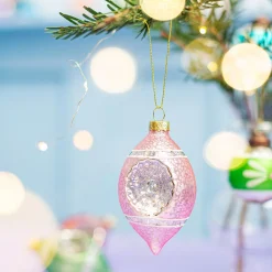 Sass and Belle Vintage Indented Pastel Bauble - Set of 4