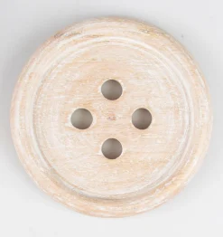 Clearance Sass and Belle Wooden Brown Button Coaster - Set of 6