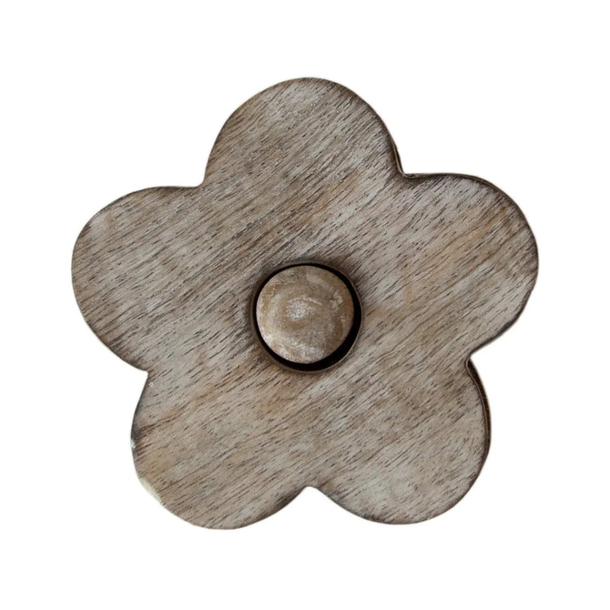 Sale Sass and Belle Wooden Brown Flower Coasters - Set of 4