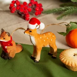 New Sass and Belle Wooden Deer Hanging Decoration