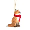 New Sass and Belle Wooden Sitting Fox Hanging Decoration